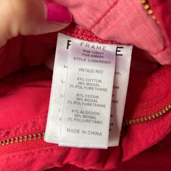 NWT Frame denim le high skinny jeans color vintage red, size 28 - Picture 5 of 6
